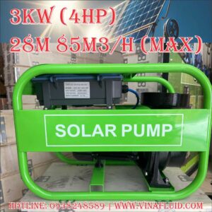 Bơm Trục Ngang Năng Lượng Mặt Trời 4HP 85m3/h, 28m