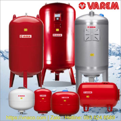 Bình tích áp Varem Ý áp suất tối đa 10 Bar và 16 Bar