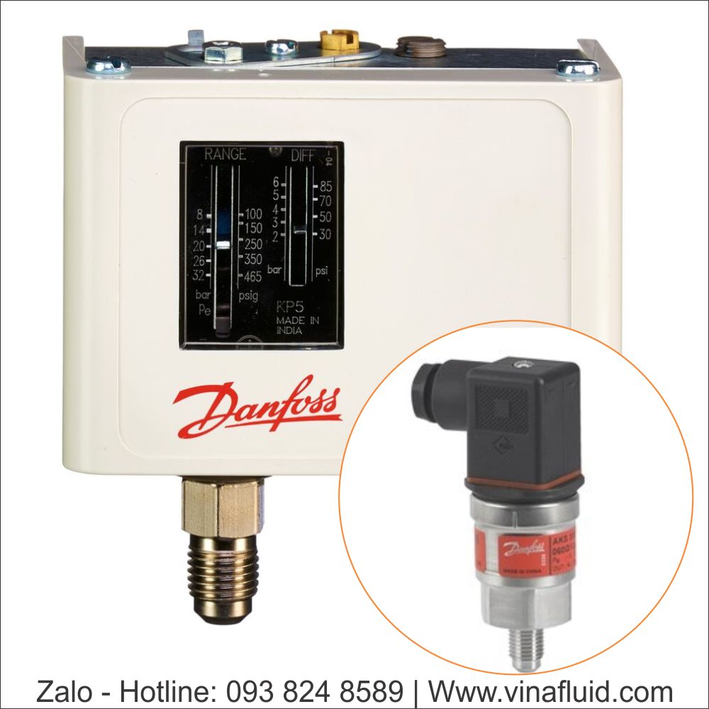 Cảm biến áp suất Danfoss và Công tắc áp suất Danfoss