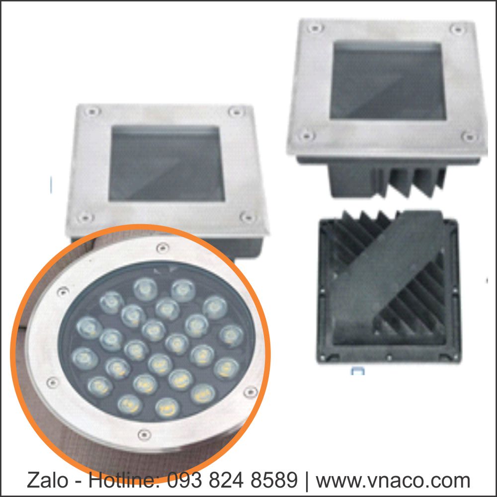 Đèn âm đất và âm sàn bóng LED từ 3W đến 36W