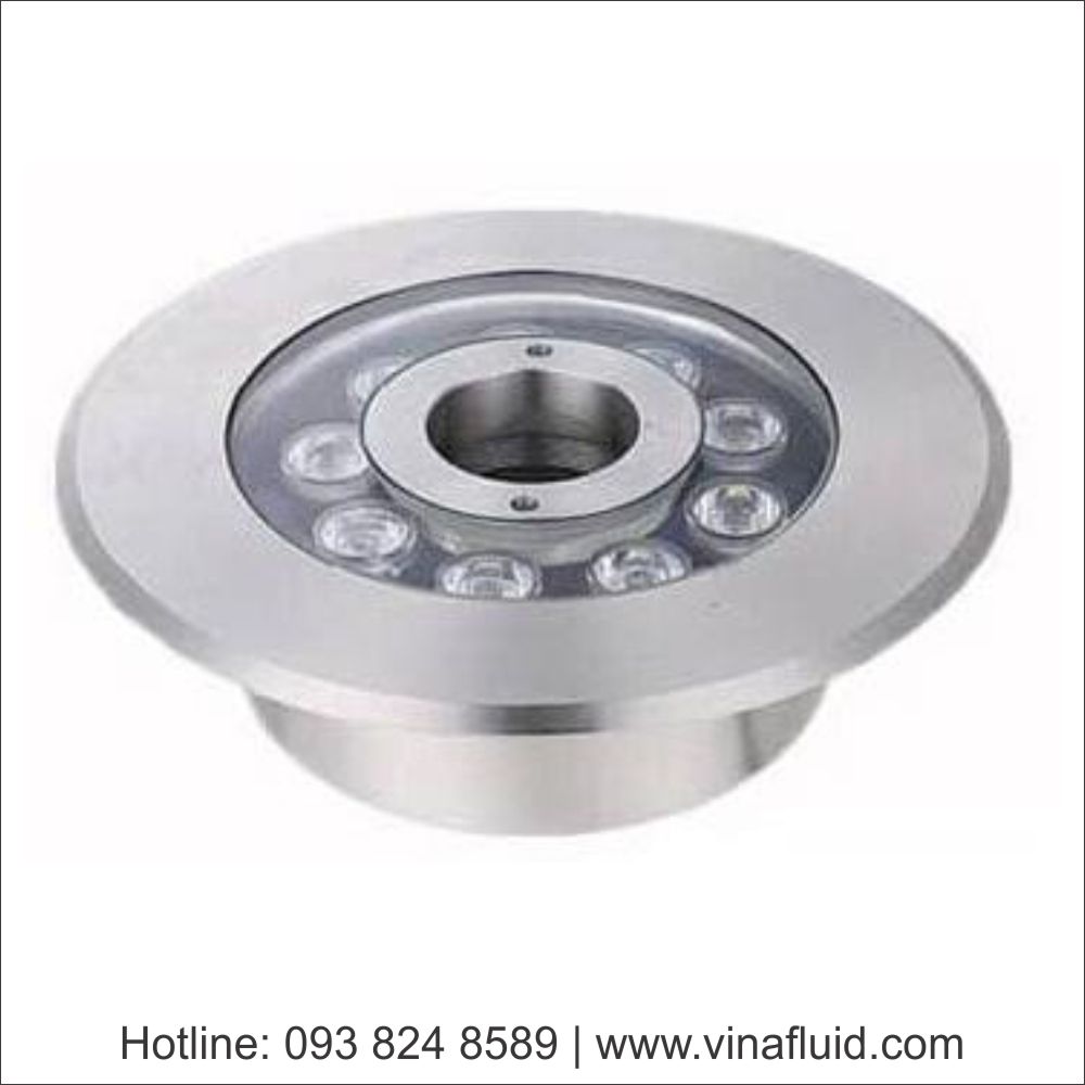 Đèn LED âm nước bánh xe vật liệu INOX, điện áp 12/24VAC