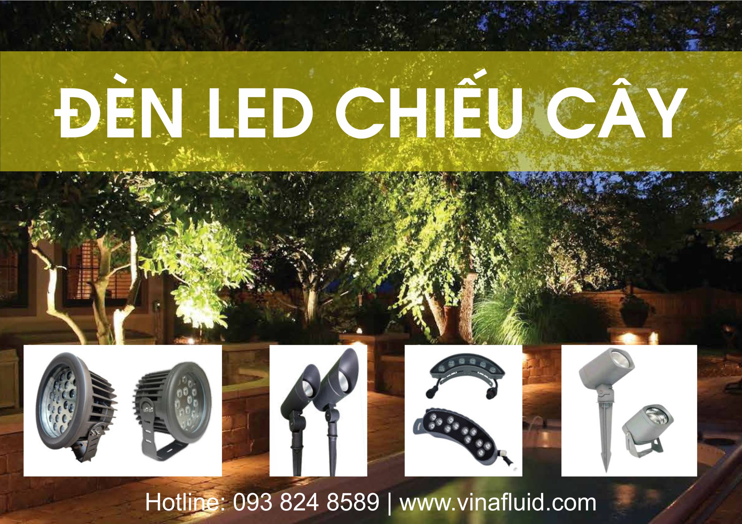 Đèn chiếu cây và đèn hắt cây bóng LED mẫu mới 2023