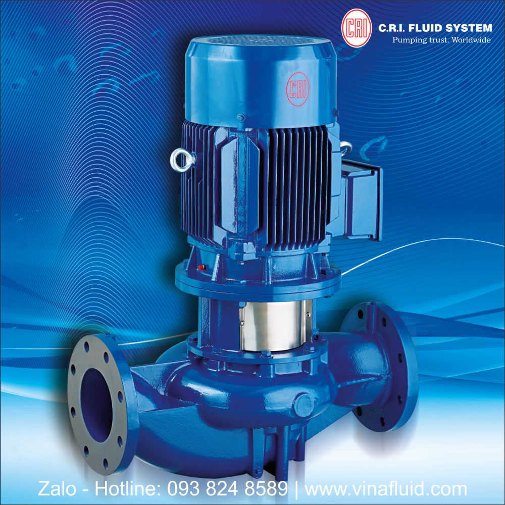 Máy bơm Inline lắp đường ống CRI dòng VS và VC đến 90kW
