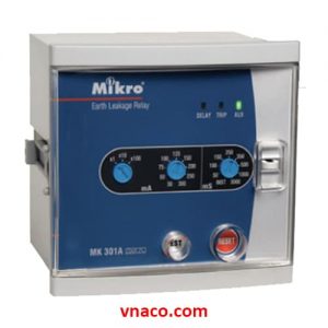 Relay bảo vệ dòng rò Mikro MK301A-240A loại gắn mặt tủ